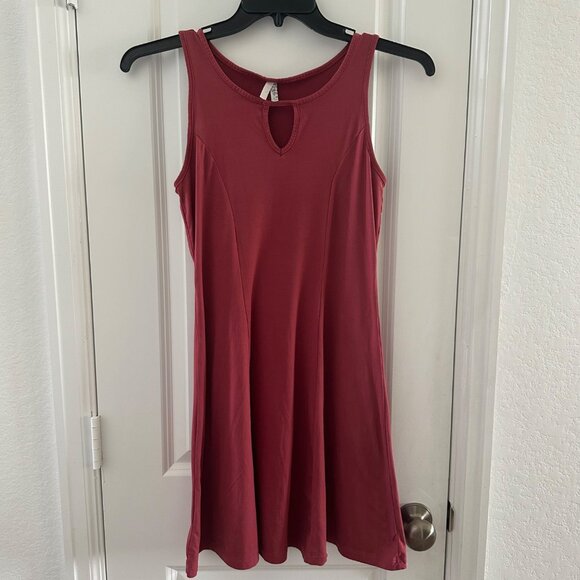 Mudd Womens Sleeveless Red Keyhole A-Line Dress Size M - Picture 1 of 8